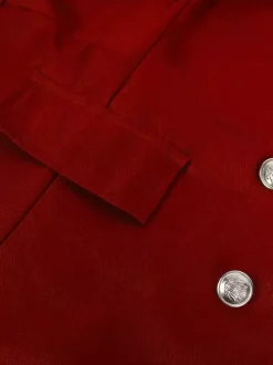 Rouge Vintage haut rétro manches longues Polyester Polyester fibre pardessus rétro Costumes pour homme Bourgogne