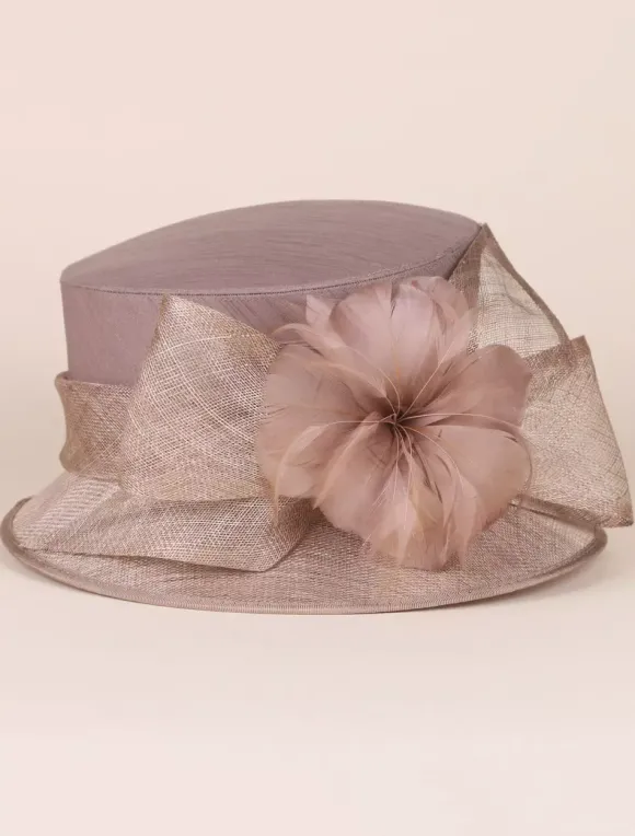 Royal Vintage Hat Brown Femmes Fleurs Headpieces Retro Top Hat Déguisements Halloween