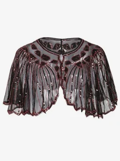 Rétro Femmes Cap Paillette Années 1920 Great Gatsby Flapper Châle Wrap Déguisements Halloween