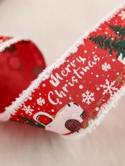 Ruban De Noël Rouge Accessoires De Vacances De Noël Rouges