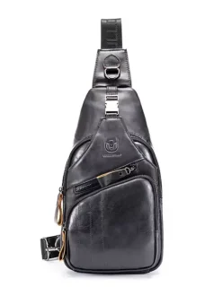 Sac à dos une pièce en cuir marron foncé pour homme