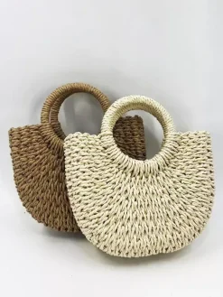Sac à main en paille pour femme idéal pour les vacances ou la plage 2026