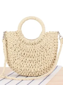 Sac à main tissé en corde de papier Sac à bandoulière pour vacances à la plage pour femmes 2026