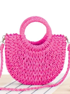 Sac à main tissé en corde de papier Sac à bandoulière pour vacances à la plage pour femmes 2026