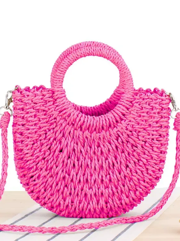 Sac à main tissé en corde de papier Sac à bandoulière pour vacances à la plage pour femmes 2026