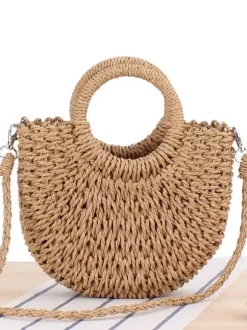 Sac à main tissé en corde de papier Sac à bandoulière pour vacances à la plage pour femmes 2026
