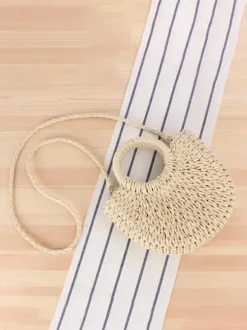 Sac à main tissé en corde de papier Sac à bandoulière pour vacances à la plage pour femmes 2026