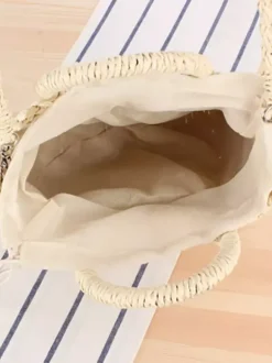 Sac à main tissé en corde de papier Sac à bandoulière pour vacances à la plage pour femmes 2026