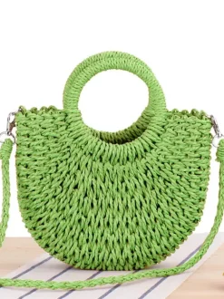 Sac à main tissé en corde de papier Sac à bandoulière pour vacances à la plage pour femmes 2026