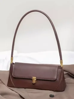 Sac Baguette en similicuir pour femme sac à bandoulière fin 2026