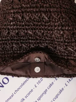 Sac bandoulière seau en raphia épais bandoulière ajustable en similicuir sac à main tissé