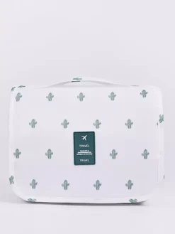 Sac de rangement de voyage étanche avec crochet trousse de toilette portable de grande capacité pour femmes