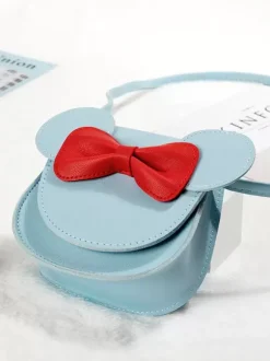 Sac Sweet Lolita en cuir PU rouge avec n艙uds sac bandoulière en cuir PU accessoires Lolita