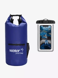 Sac étanche 2 en 1 avec poche extérieure zippée et sac étanche assorti pour téléphone