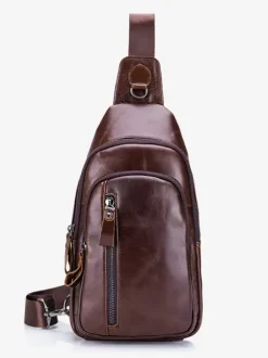 Sac Bandoulière Accessoires De Sport Marron Foncé Sac D'affaire Hommes