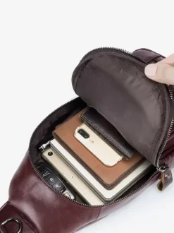 Sac Bandoulière Accessoires De Sport Marron Foncé Sac D'affaire Hommes