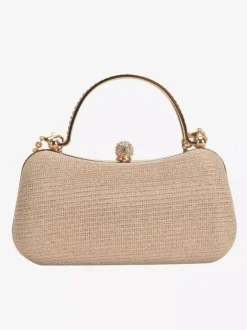 Sac à bandoulière avec serrure en strass sac à main de fête exquis avec chaîne pour femmes 2026