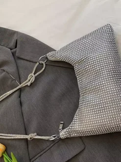 Sac à bandoulière en strass Sac à main brillant pour femme 2026