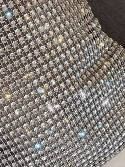 Sac à bandoulière en strass Sac à main brillant pour femme 2026