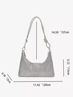 Sac à bandoulière en strass Sac à main brillant pour femme 2026