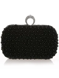 Sac à main de mariage rose clair sac à main perles paillettes en alliage