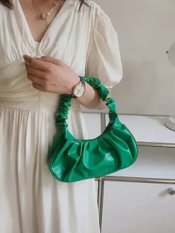 Sac à main en similicuir avec sac nuage plissé pour femme 2026