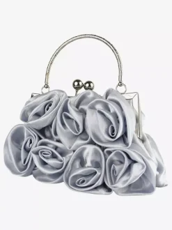 Sacs à main de mariage Accessoires de mariage Sac à main de mariée Fleurs plissées