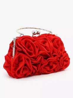 Sacs à main de mariage Accessoires de mariage Sac à main de mariée Fleurs plissées