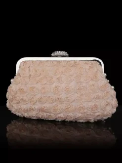 Sacs à main de mariage Accessoires de mariage Sac à main de mariée Fleurs plissées