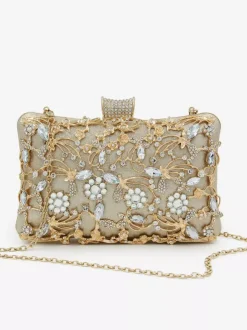 Sacs à main de mariage accessoires de mariage chaînes de bourse de mariée strass découpés