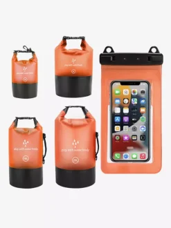 Sac étanche 2 en 1 à fermeture enroulable avec étui étanche pour téléphone assorti