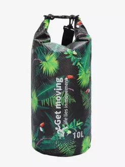 Sac étanche à enroulement en fibre de carbone à imprimé floral tropical
