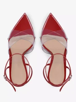 Sandales à talons hauts couleur chair bout ouvert chaussures habillées à talons aiguilles transparents