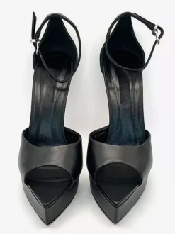 Sandales à talons hauts pour femmes plateforme bout ouvert bride cheville chaussures habillées