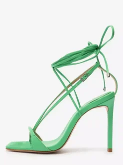 Sandales à talons hauts pour femmes tongs à bout ouvert chaussures de fête à lacets