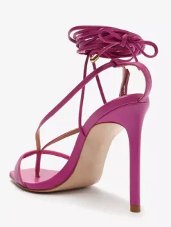 Sandales à talons hauts pour femmes tongs à bout ouvert chaussures de fête à lacets