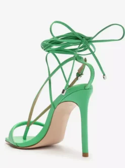 Sandales à talons hauts pour femmes tongs à bout ouvert chaussures de fête à lacets