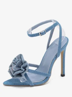 Sandales à talons pour femmes bout pointu talon aiguille sandales