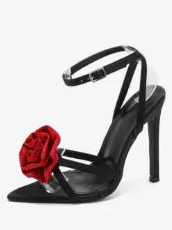 Sandales à talons pour femmes bout pointu talon aiguille sandales