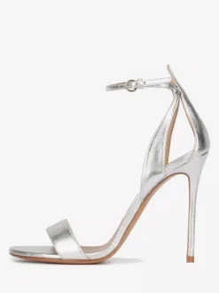 Sandales blanches à talons hauts bout ouvert talons aiguilles chaussures de bal