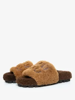 Sandales d'hiver en laine tricotée pour femmes sandales plates à bout ouvert