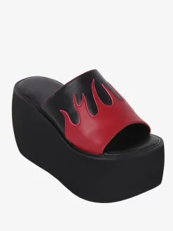 Sandales gothiques Lolita Rivets Bout ouvert Bloc de couleur Cuir PU Chaussures d'été Lolita noires