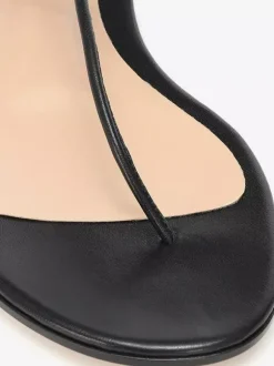 Sandales plates noires à lacets pour femmes