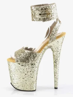 Sandales Sexy à Talons Hauts Noisette Synthétique Cuir Peep Toe Stiletto Chaussures Sexy