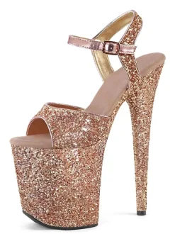 Sandales Sexy Pour Femme Noisette En Cuir Synthétique Peep Toe Stiletto Chaussures Sexy