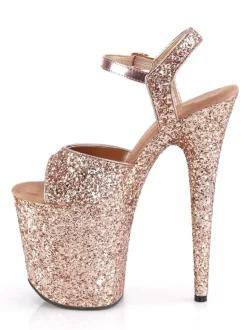 Sandales Sexy Pour Femme Noisette En Cuir Synthétique Peep Toe Stiletto Chaussures Sexy
