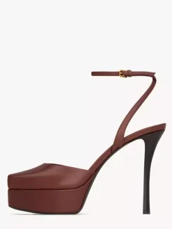 Sandales compensées noires pour femmes bout ouvert bride cheville chaussures de soirée