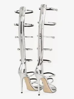 Sandales de gladiateur noires femmes chaussures à bride avec boucle et bretelles à talons hauts