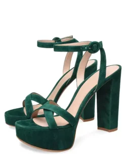 Sandales de Soirée à Talons Hauts avec Bout Ouvert Femme Unicolore