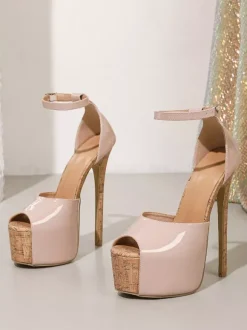 Sandales à plateforme à talons hauts pour femmes bout ouvert chaussures à talons hauts